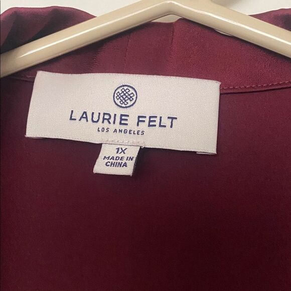 Laurie Felt Women's Deep Red Blouse burgundy - Picture 2 of 4